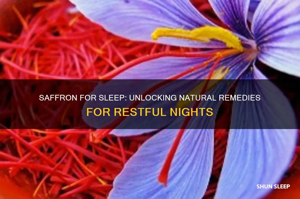 does saffron help sleep