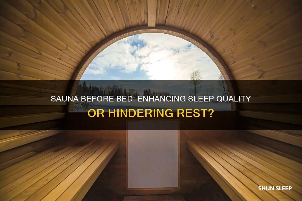 does sauna before bed help sleep