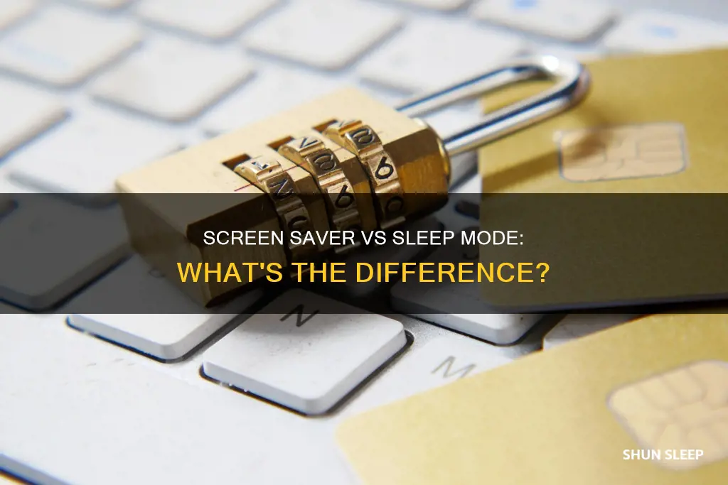 does screen saver mean sleep