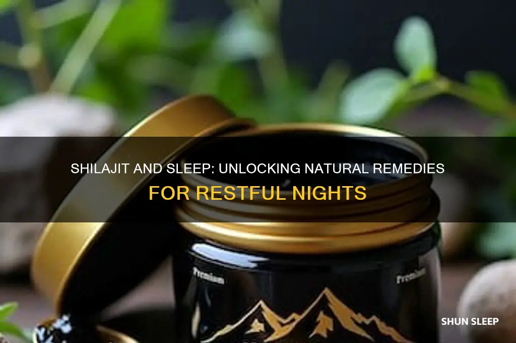 does shilajit help sleep