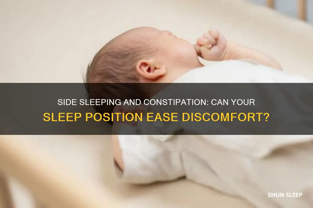 does side sleeping help constipation