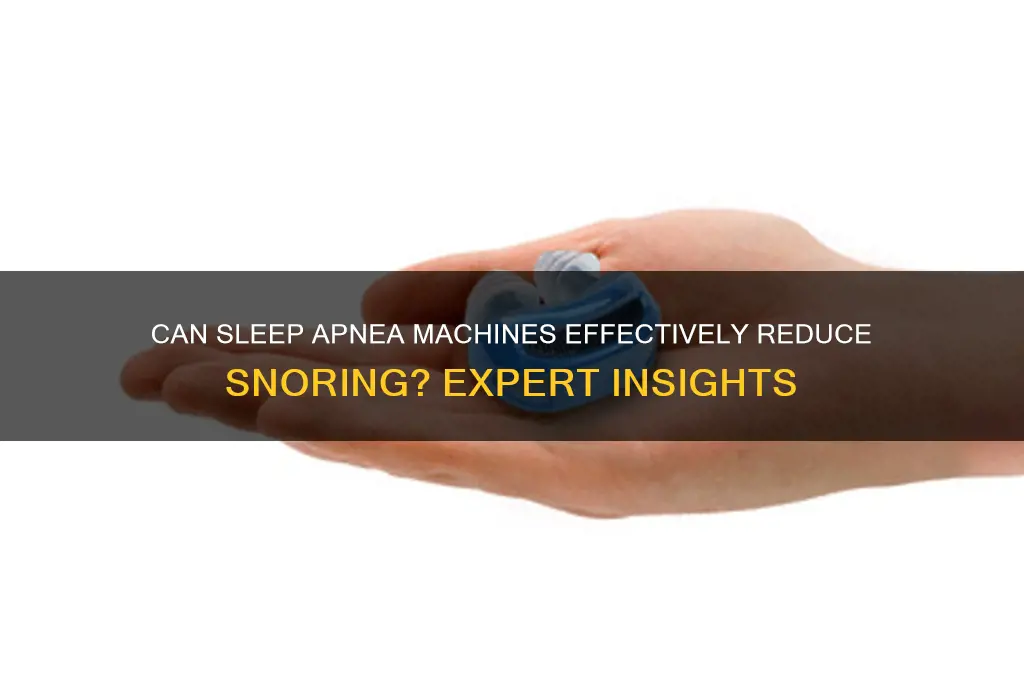 does sleep apnea machine help snoring