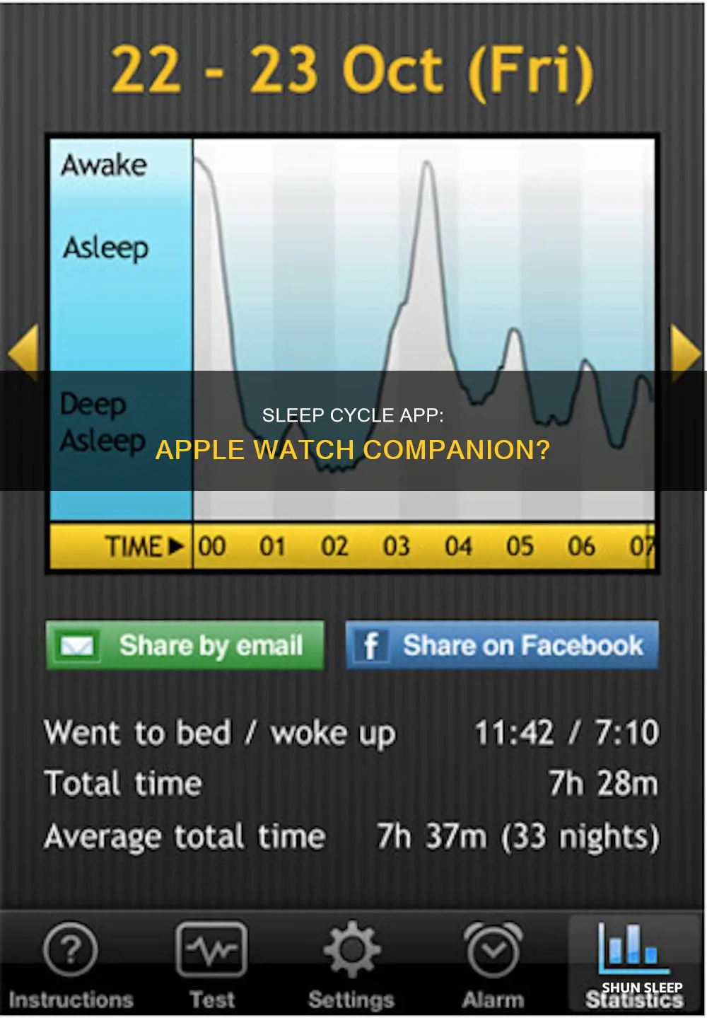 does sleep cycle app work with apple watch