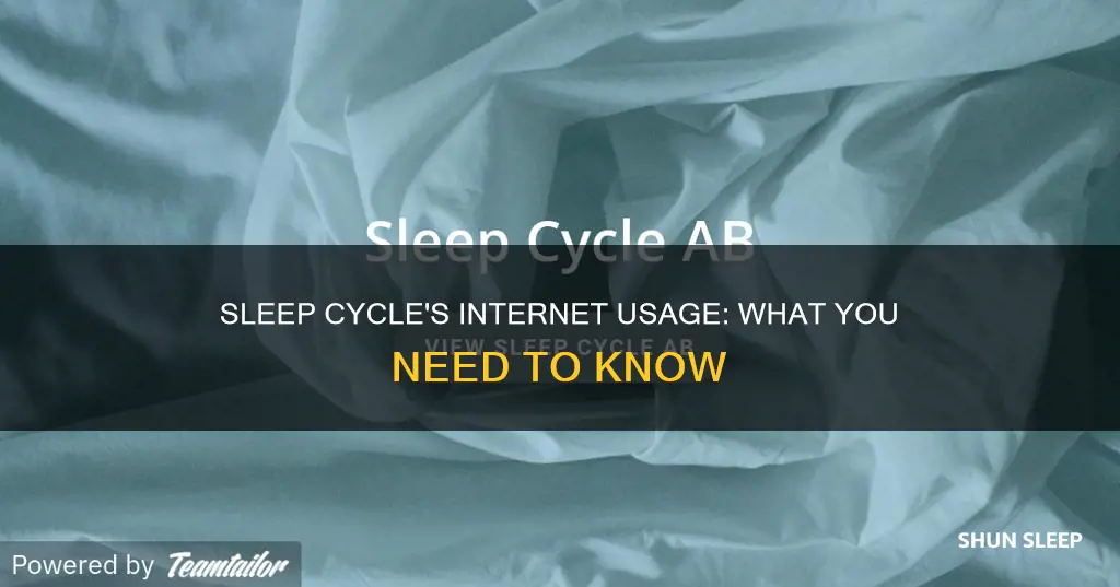does sleep cycle use internet