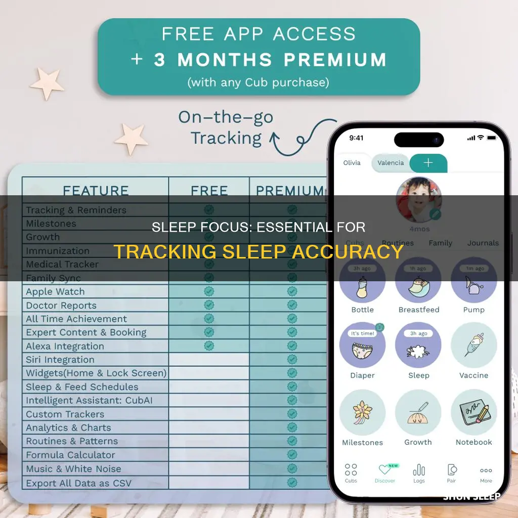 does sleep focus need to be on to track sleep