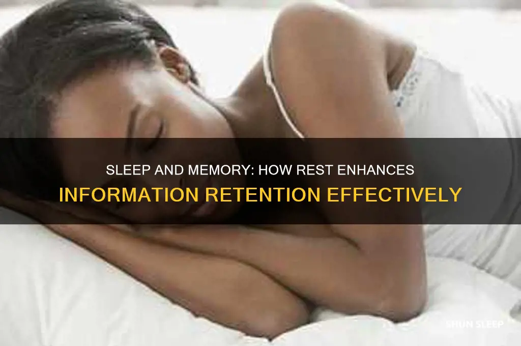 does sleep help retain information