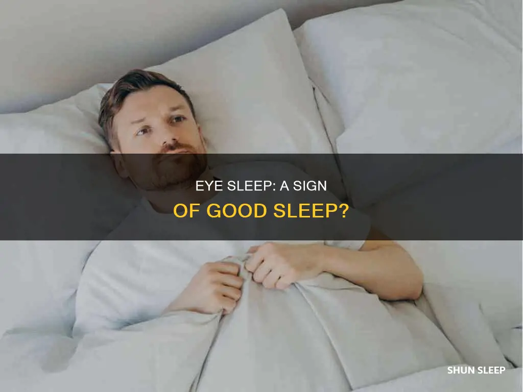 does sleep in your eyes mean you slept well