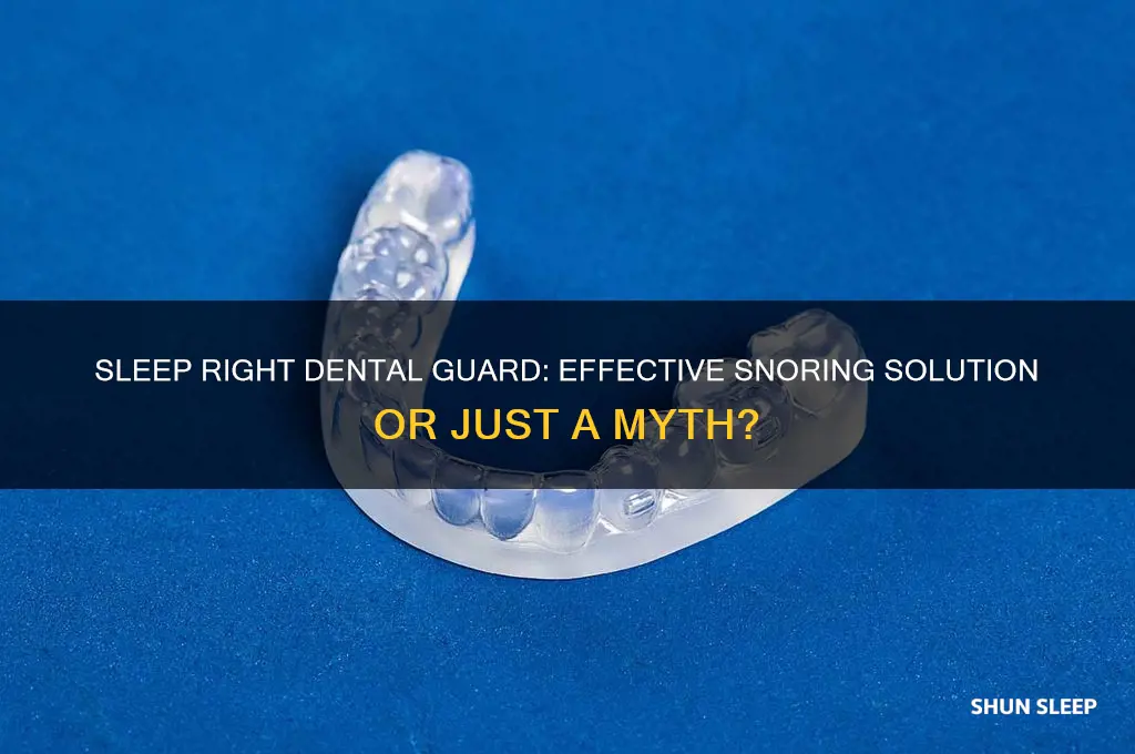 does sleep right dental guard help with snoring