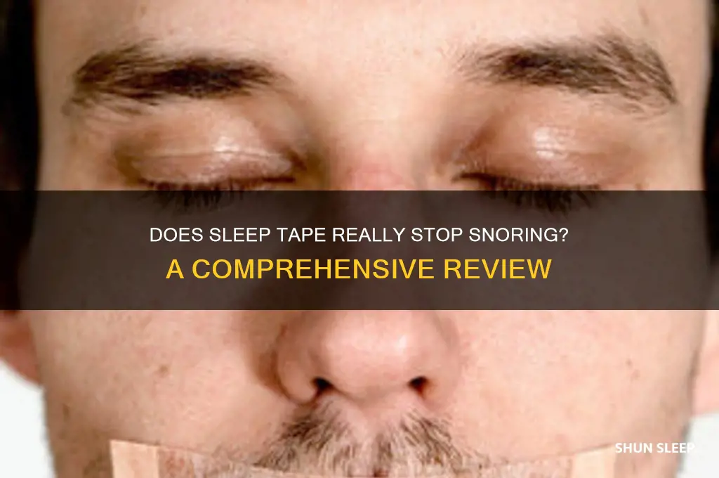 does sleep tape help with snoring