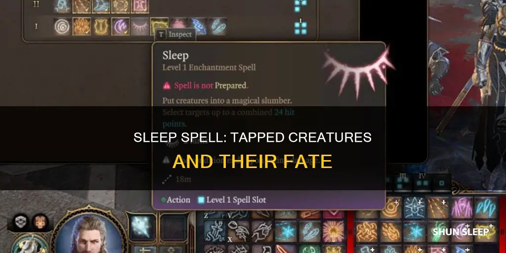 does sleep work on tapped creatures