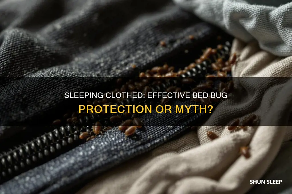 does sleeping clothed help with bed bugs