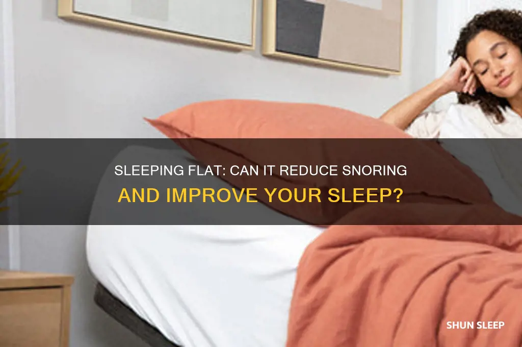 does sleeping flat help snoring