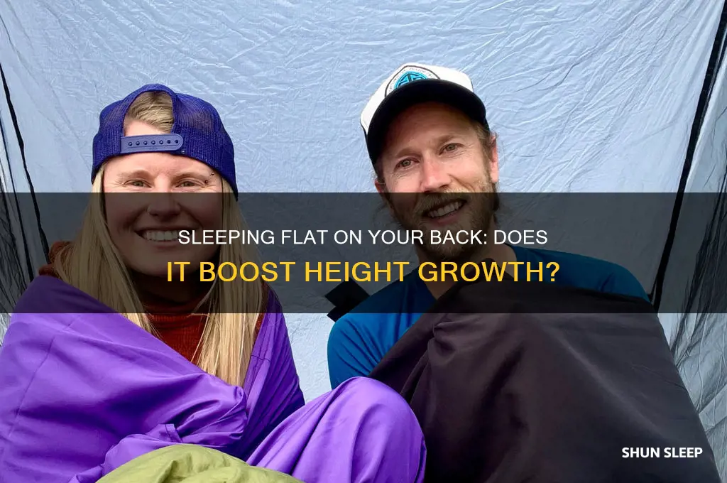 does sleeping flat on your back help you grow