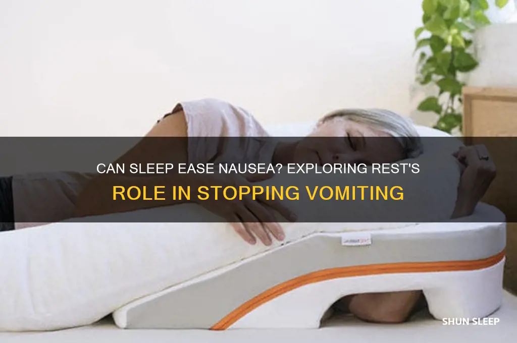 does sleeping help stop vomiting