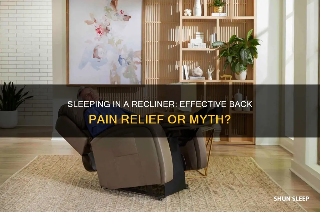 does sleeping in a recliner help back pain