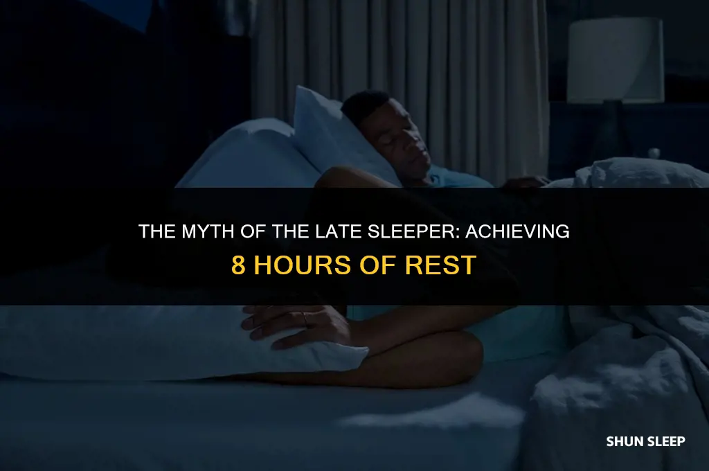 does sleeping late but getting 8 hours