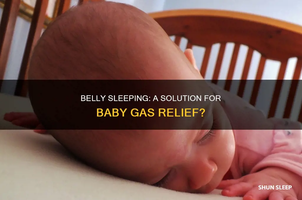 does sleeping on belly help baby with gas