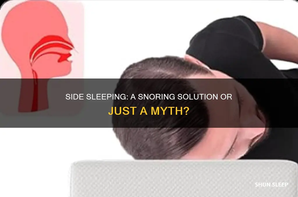 does sleeping on side help snoring