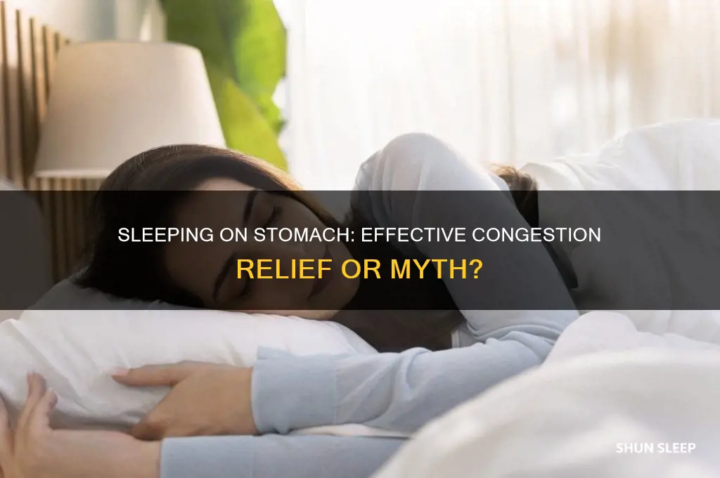 does sleeping on stomach help congestion