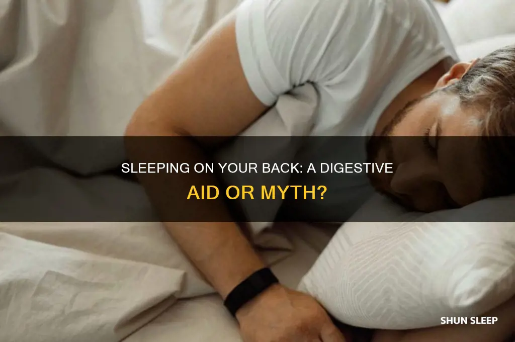 does sleeping on your back help digestion