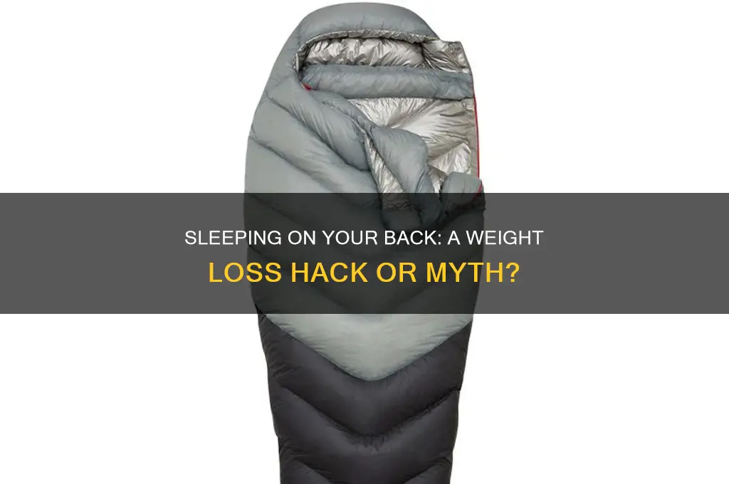 does sleeping on your back help lose weight