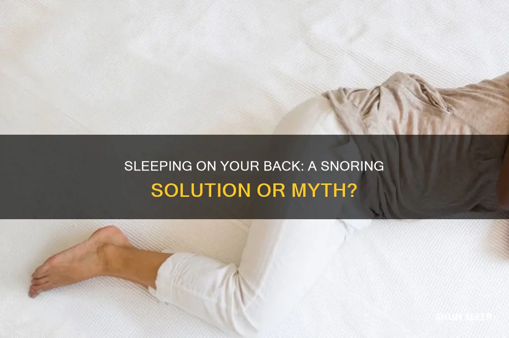 does sleeping on your back help snoring