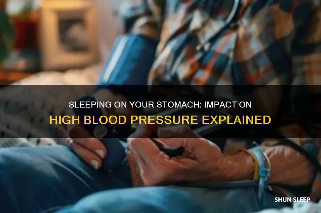 does sleeping on your stomach help high blood pressure