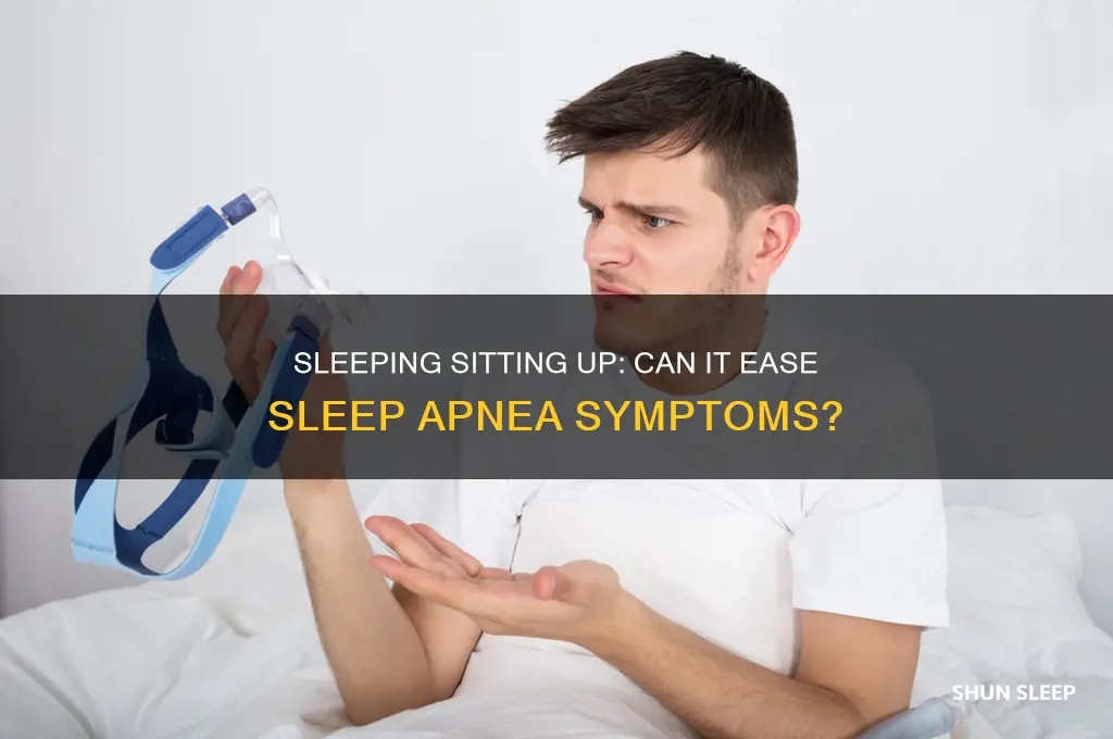 does sleeping sitting up help sleep spnea