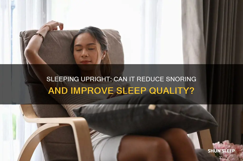 does sleeping sitting up help with snoring