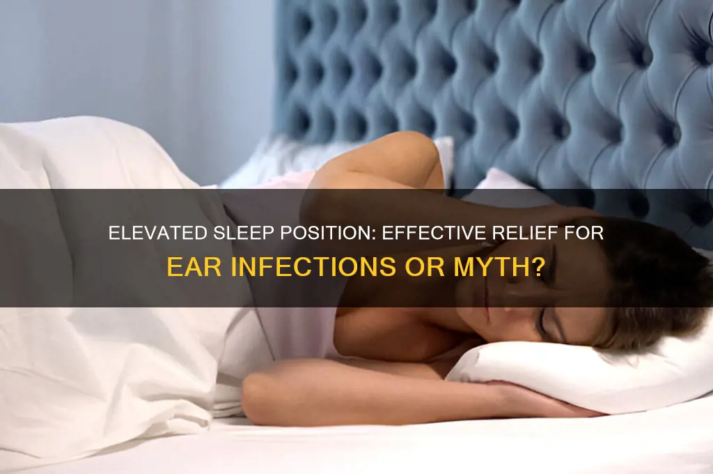 does sleeping with head elevated help an ear infection