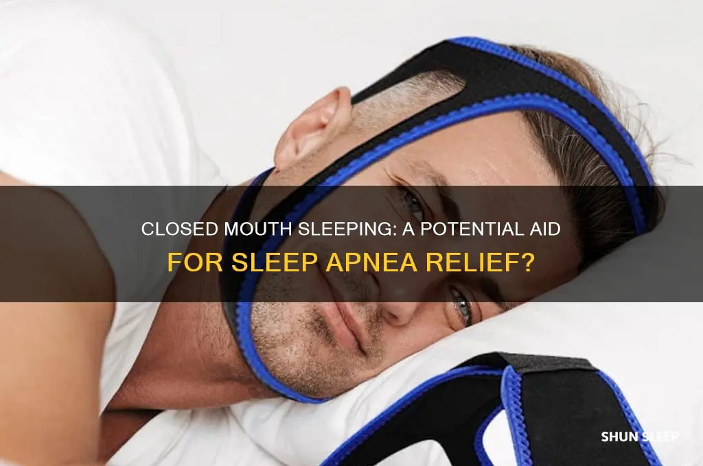 does sleeping with mouth closed help apnea