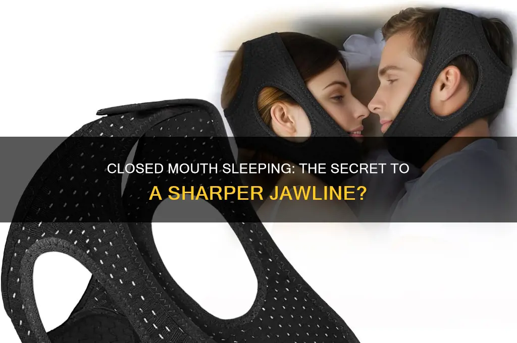 does sleeping with mouth closed help jawline
