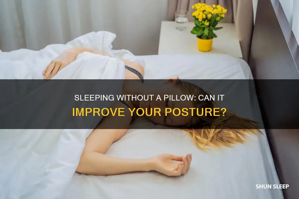 does sleeping with no pillow help posture