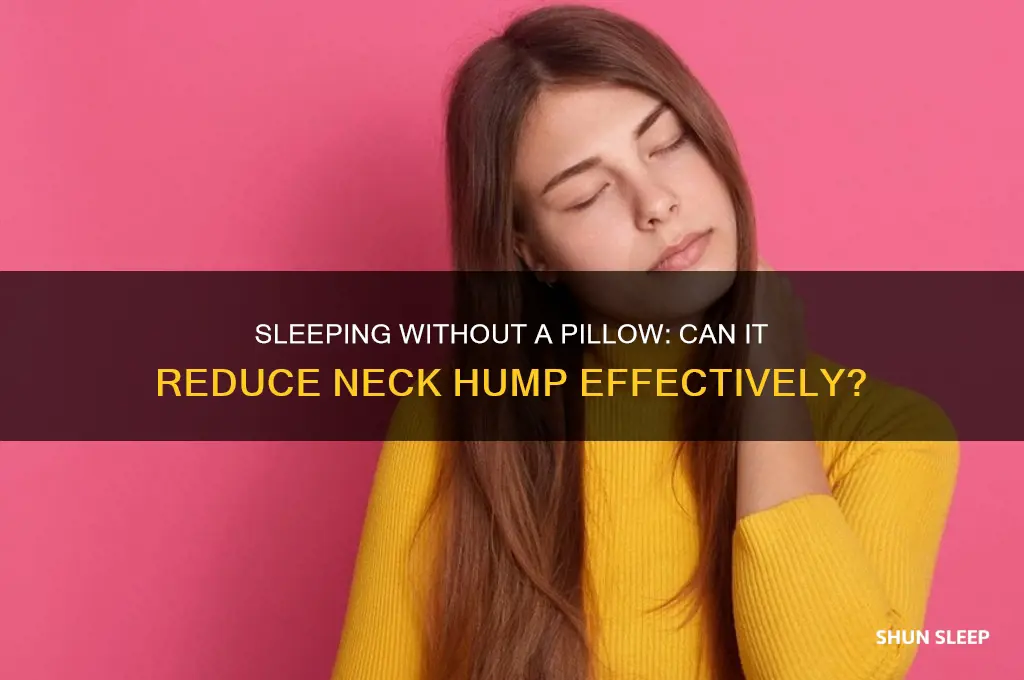 does sleeping without a pillow help neck hump