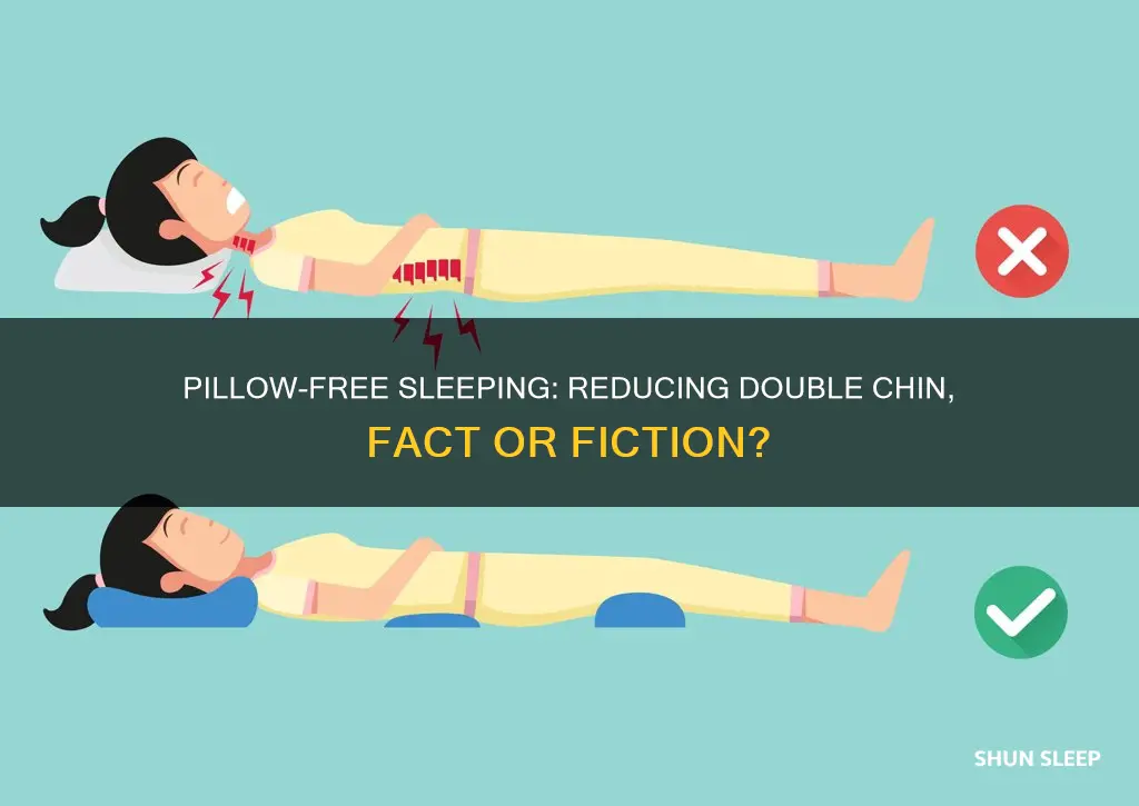 does sleeping without a pillow reduce double chin