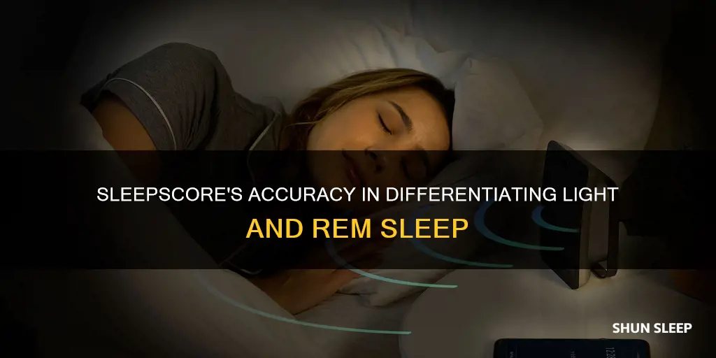 does sleepscore accurately distinguish stage one from rem sleep