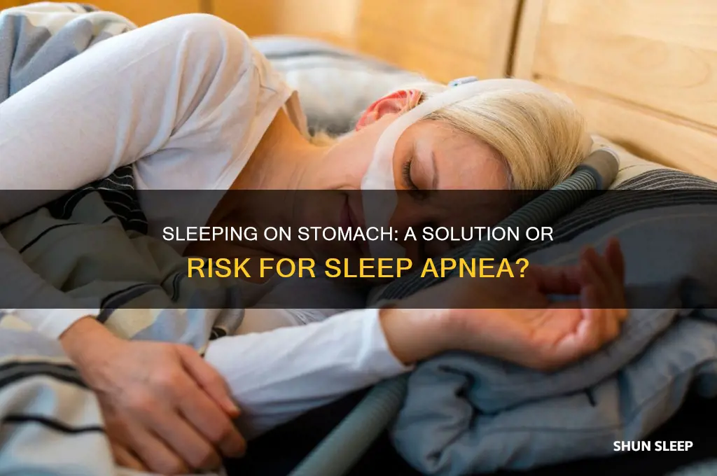 does sleepung on stomach help with sleep apnea