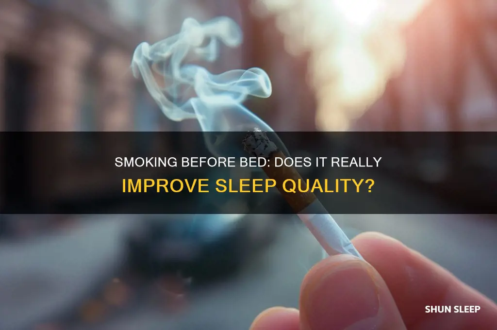 does smoking before bed help sleep
