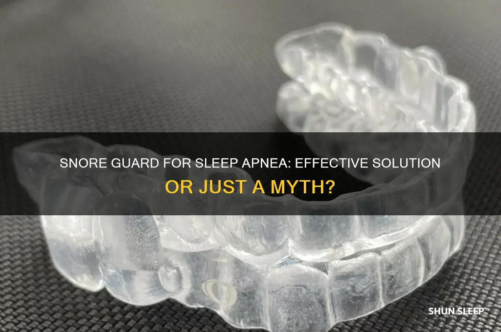 does snore guard help with sleep apnea