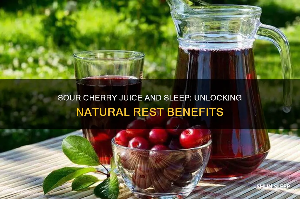 does sour cherry juice help sleep