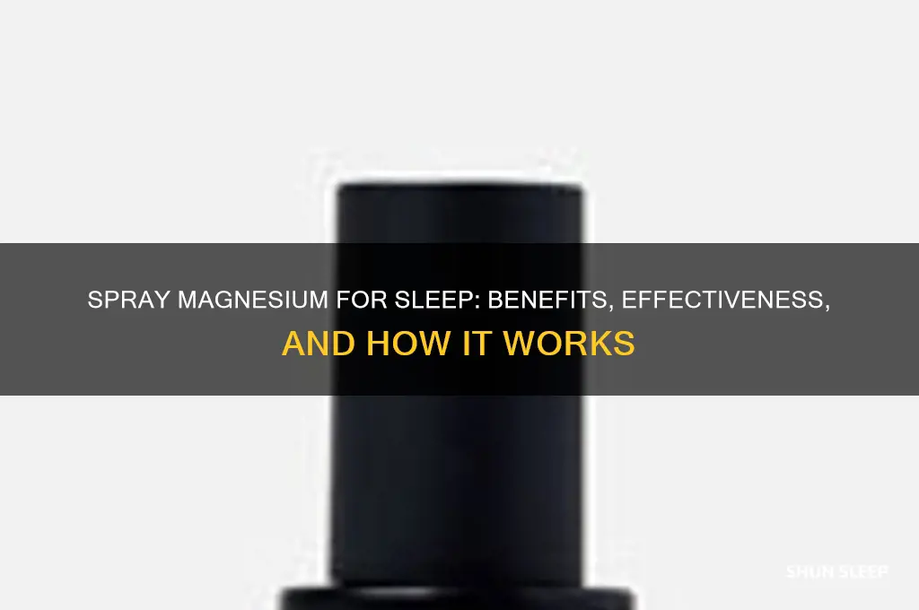 does spray magnesium help you sleep