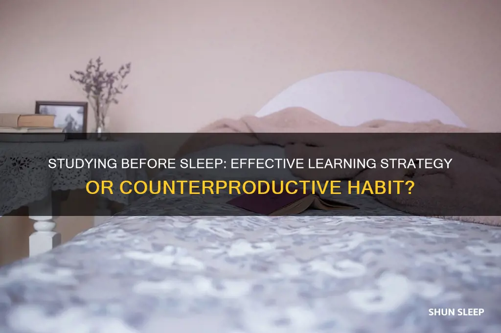 does studing right before sleep help