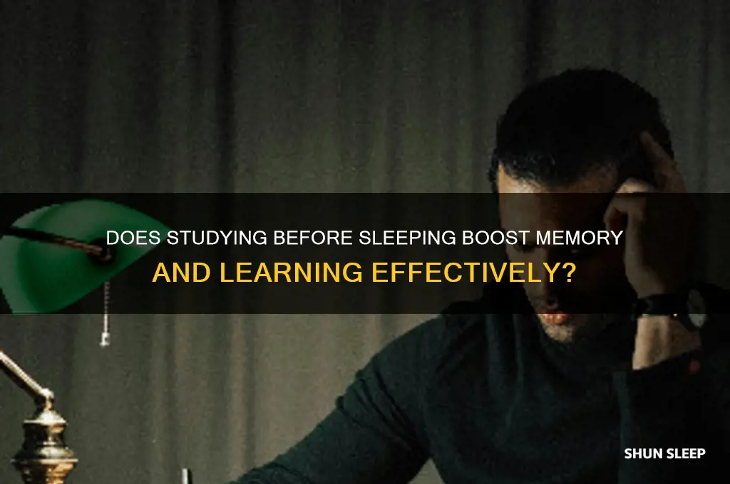 does studying before sleeping help
