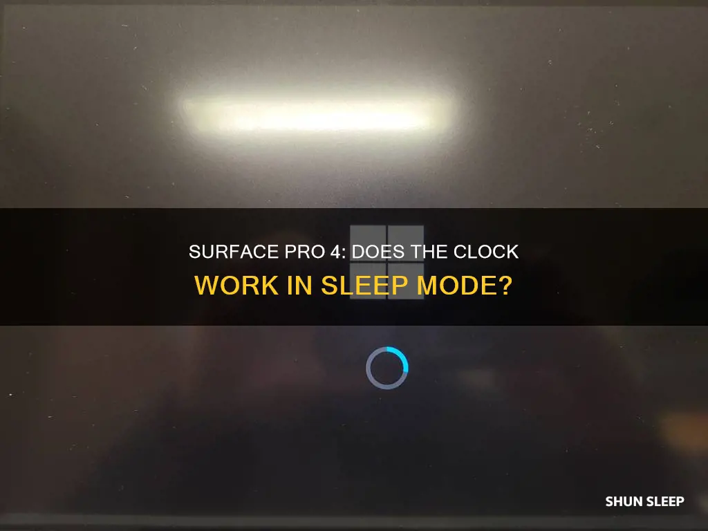 does surface pro 4 clock working when sleep