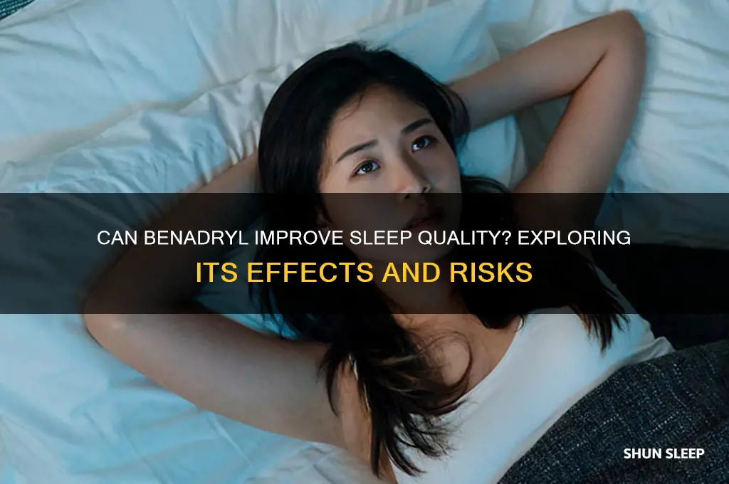 does taking benadryl help you sleep
