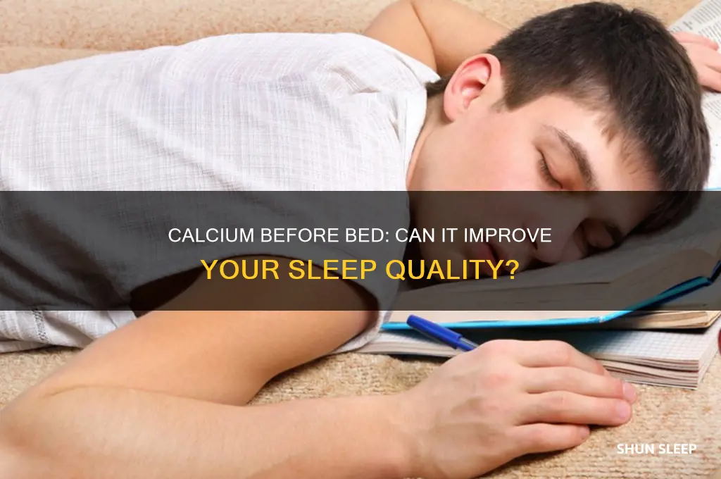 does taking calcium at night help you sleep