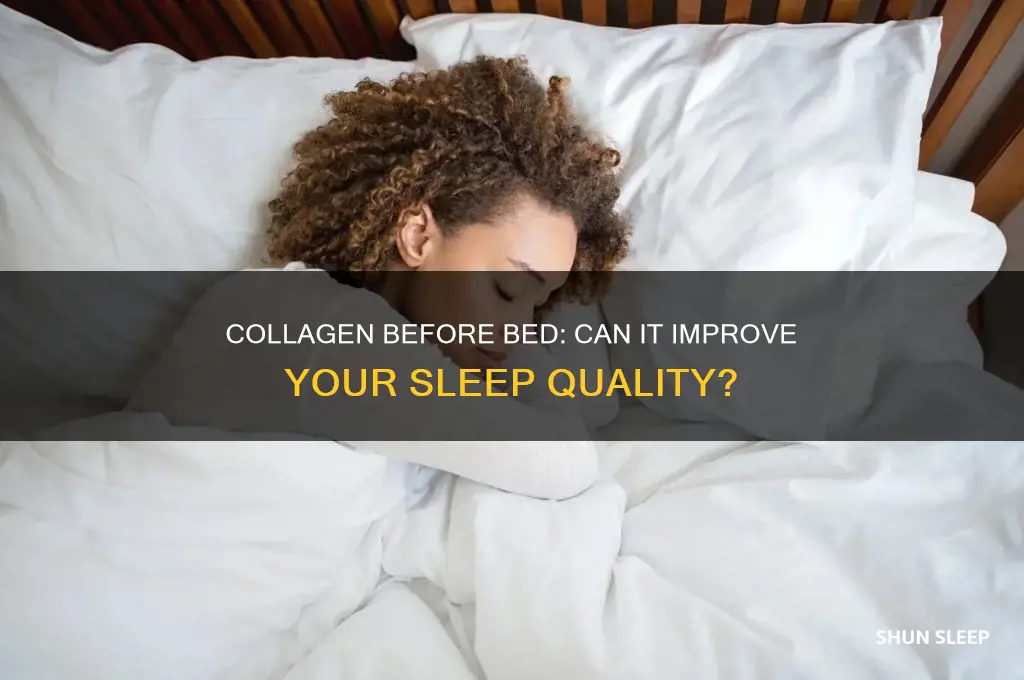 does taking collagen at night help you sleep