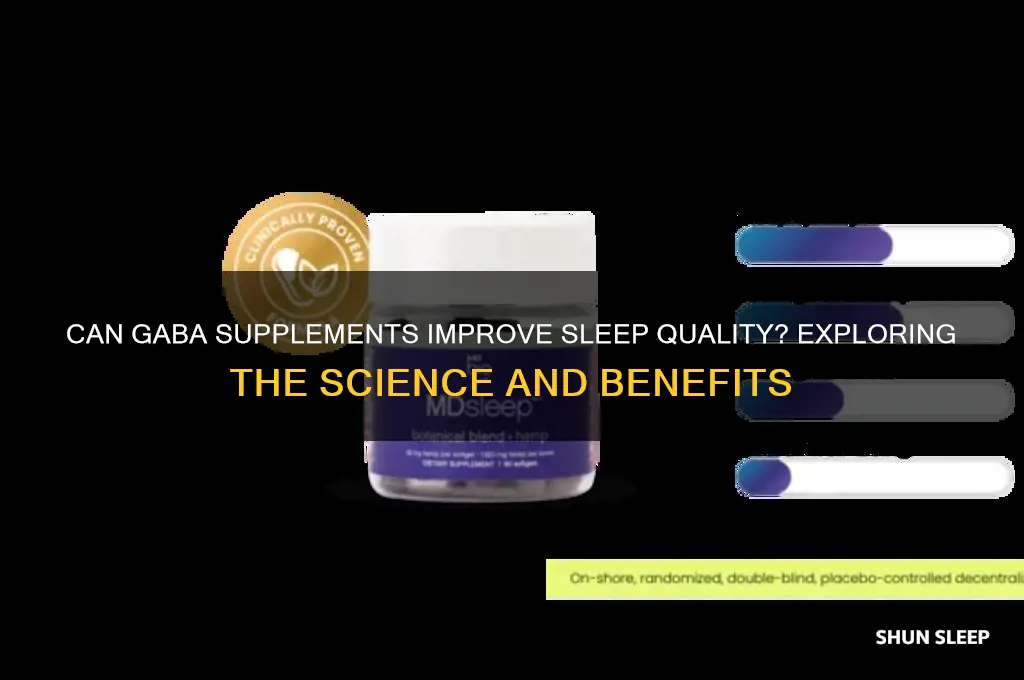 does taking gaba help sleep