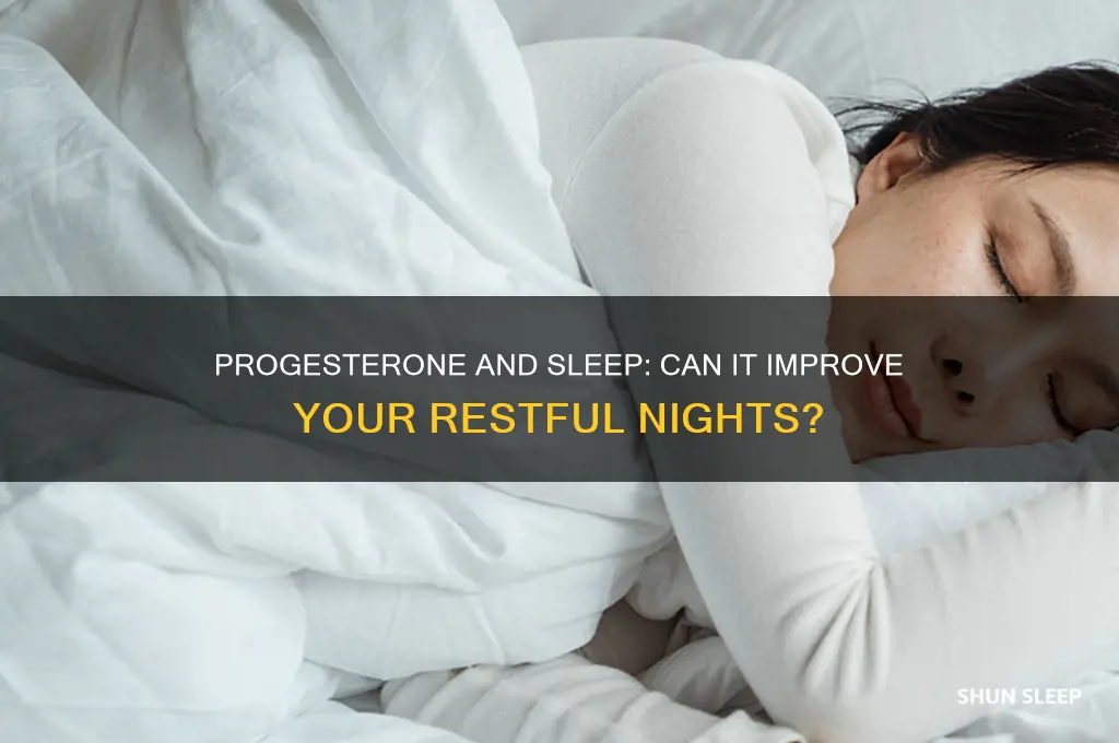 does taking progesterone help you sleep