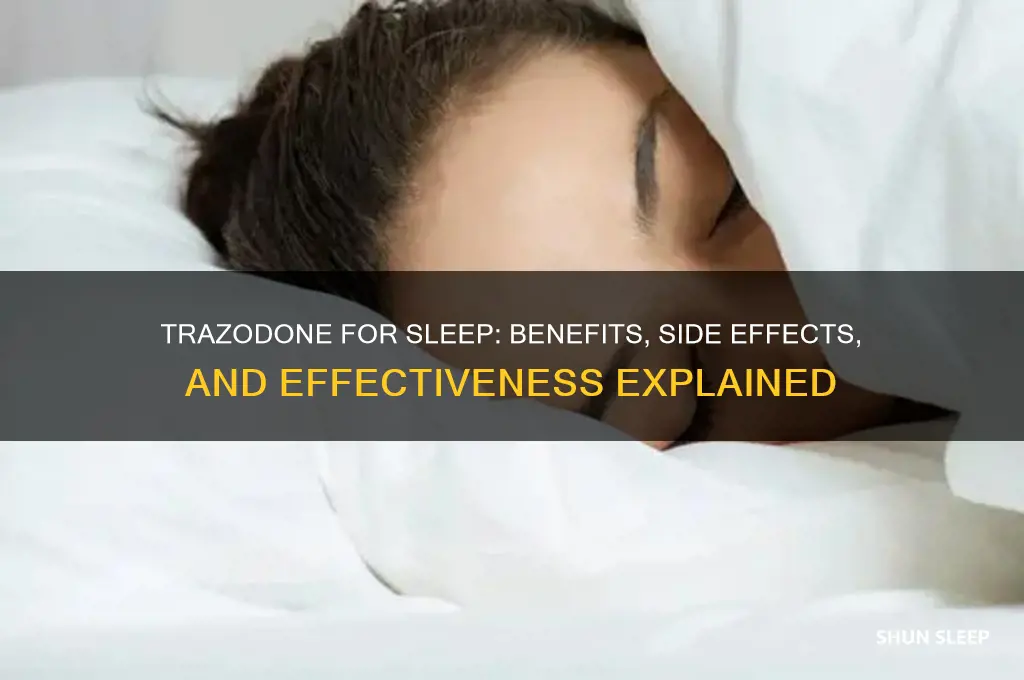 does taking trazodone help you sleep